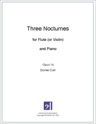 Three Nocturnes for Flute (or Violin) and Piano P.O.D. cover Thumbnail